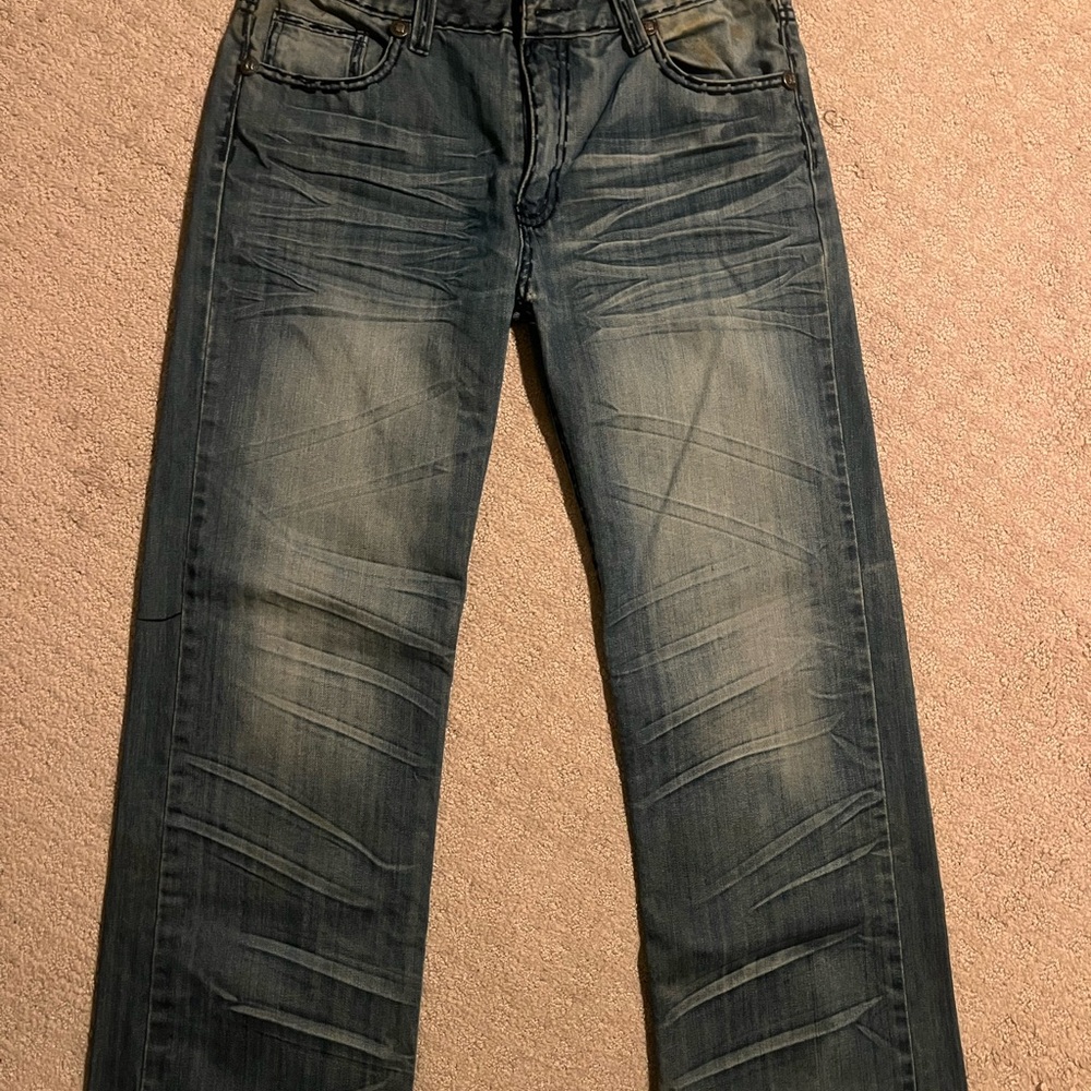 Do Denim 34x33 Men's Blue Straight-Leg Jeans